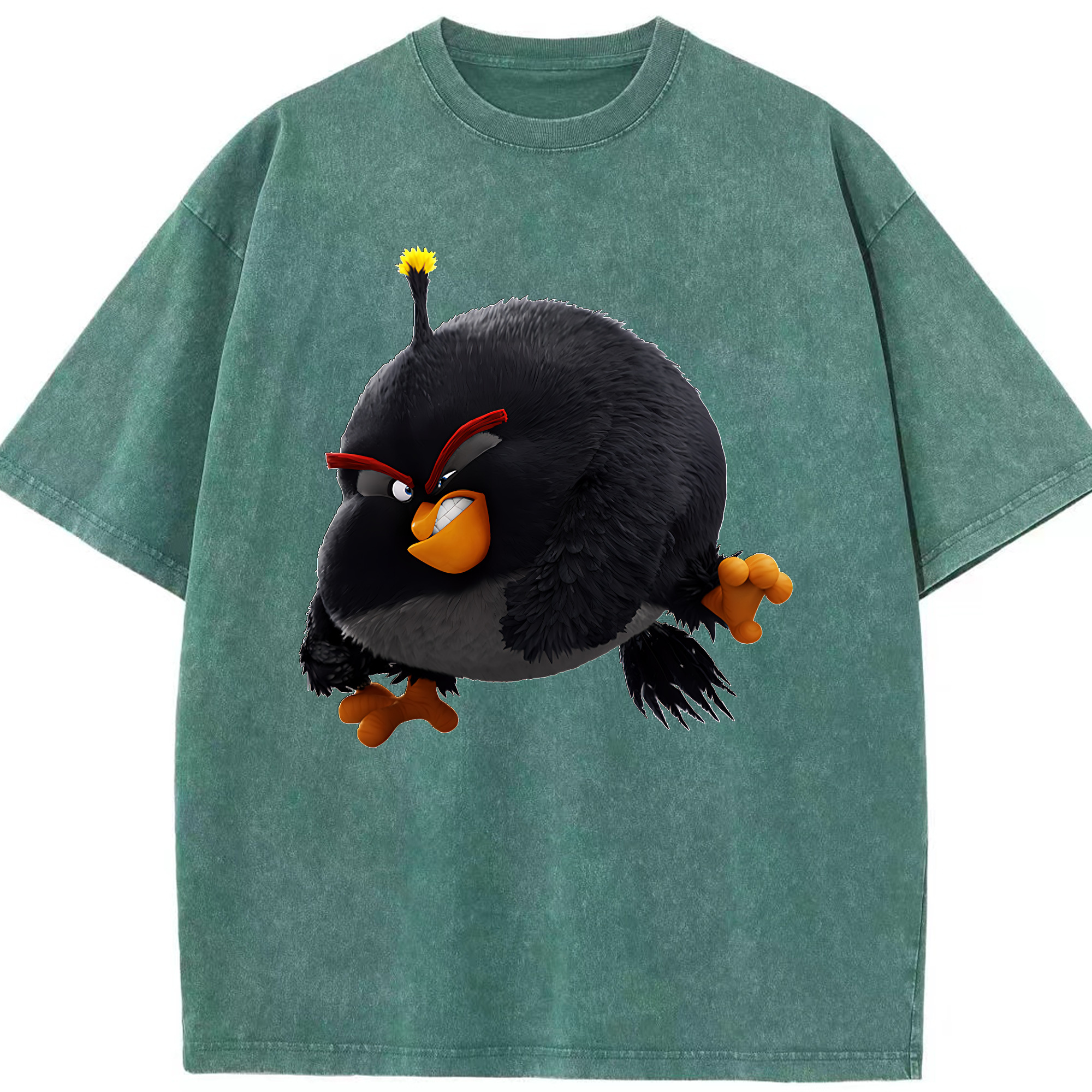 （画像用） Angry Birds アングリーバード 綿100% ヴィンテージ風 半袖Tシャツ（フロントプリント）